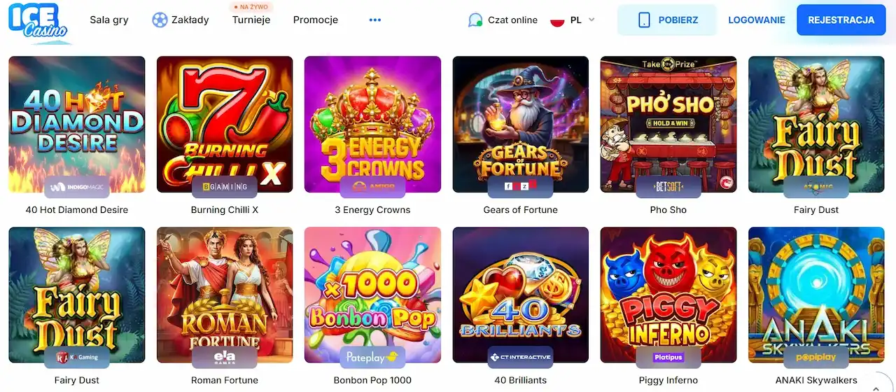 Ice-Casino-interfejs-gier