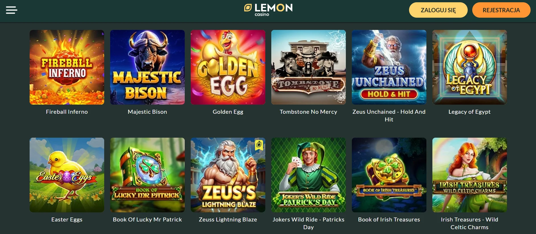 Lemon Casino strona z grami online